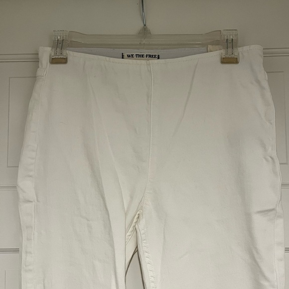 NWT We the Free - Free People Pull On White Flare Pants Size 28 - Picture 3 of 9